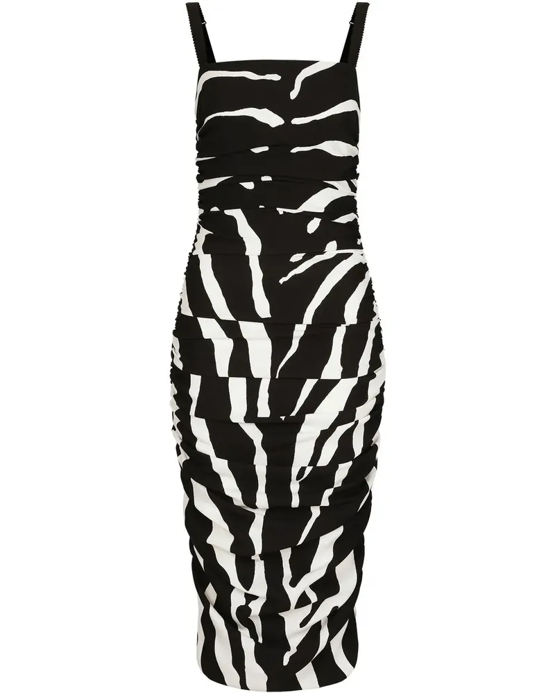 Dolce & Gabbana Cady Midikleid - Schwarz Schwarz
