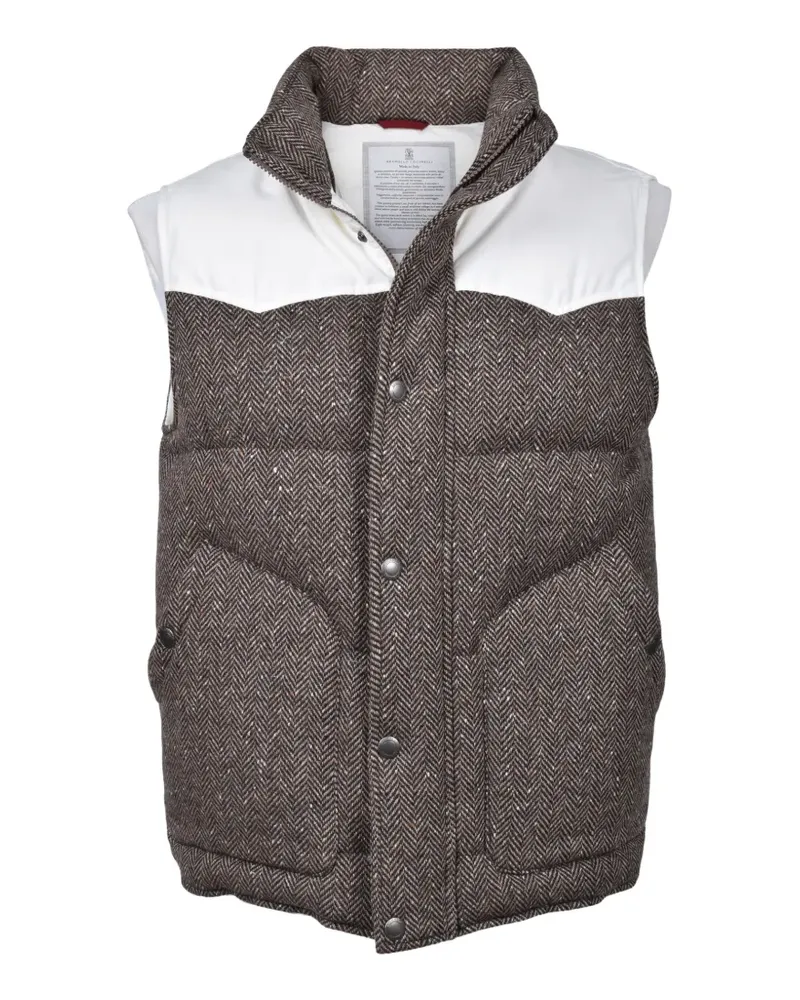 Brunello Cucinelli sleeveless quilted vest - Braun Braun