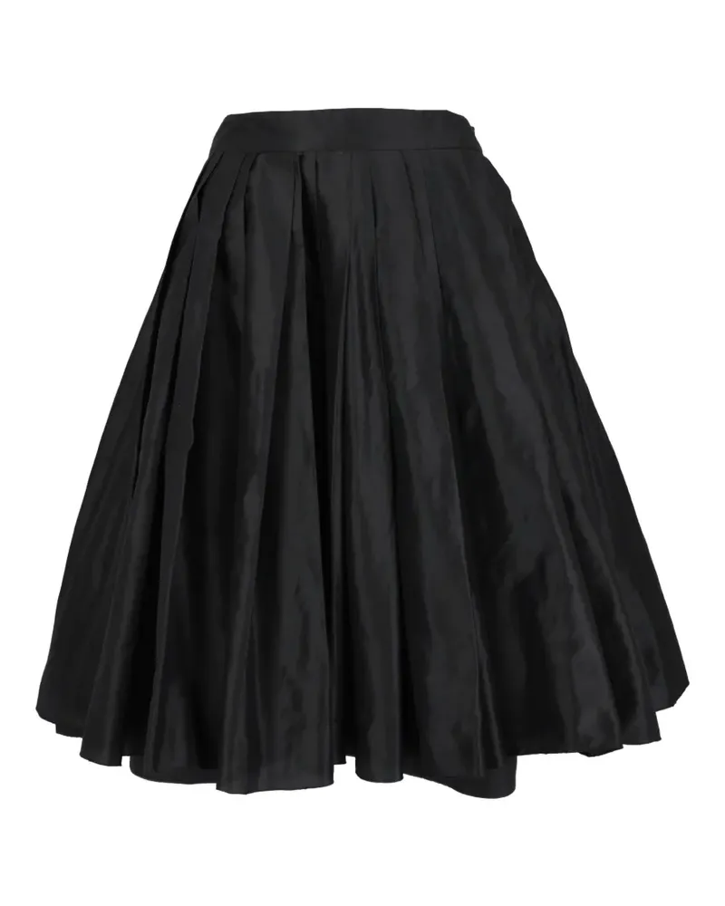 Moschino A-line pleated midi skirt - Schwarz Schwarz