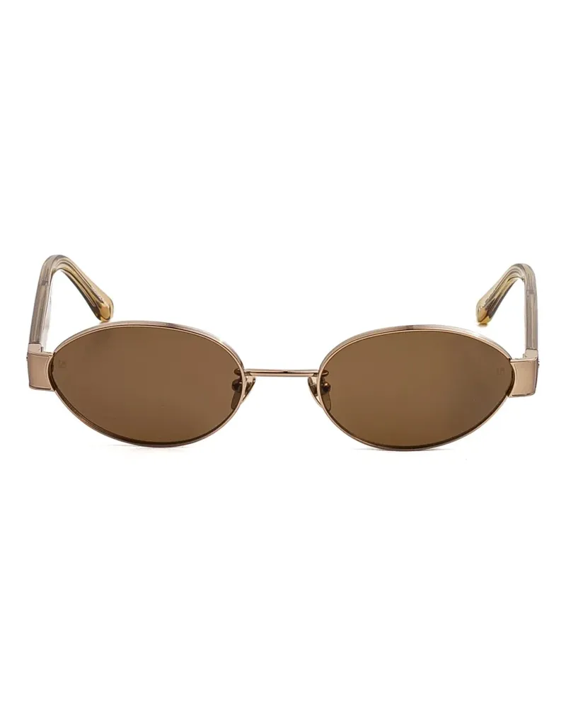 Linda Farrow Ovale Sadie Sonnenbrille - Gold Gold