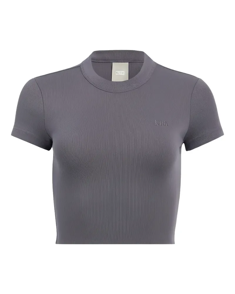 KITH Geripptes Mulberry T-Shirt - Grau Grau
