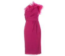 one shoulder ruffle dress - Rosa