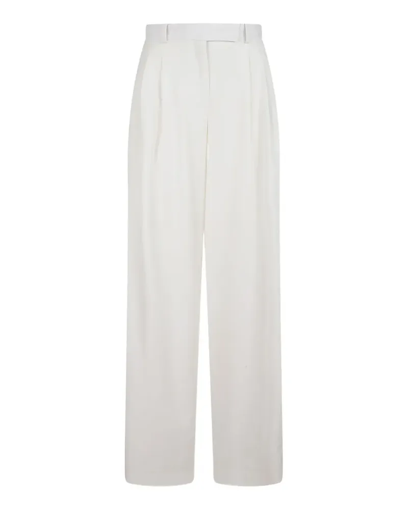 Elie Saab Hose aus Gabardine mit Falten - Weiß Weiß