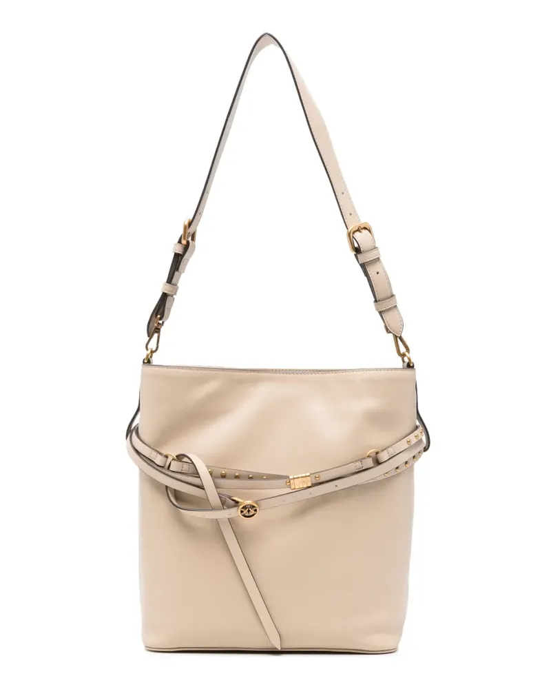 Pinko studded shoulder bag - Nude Nude