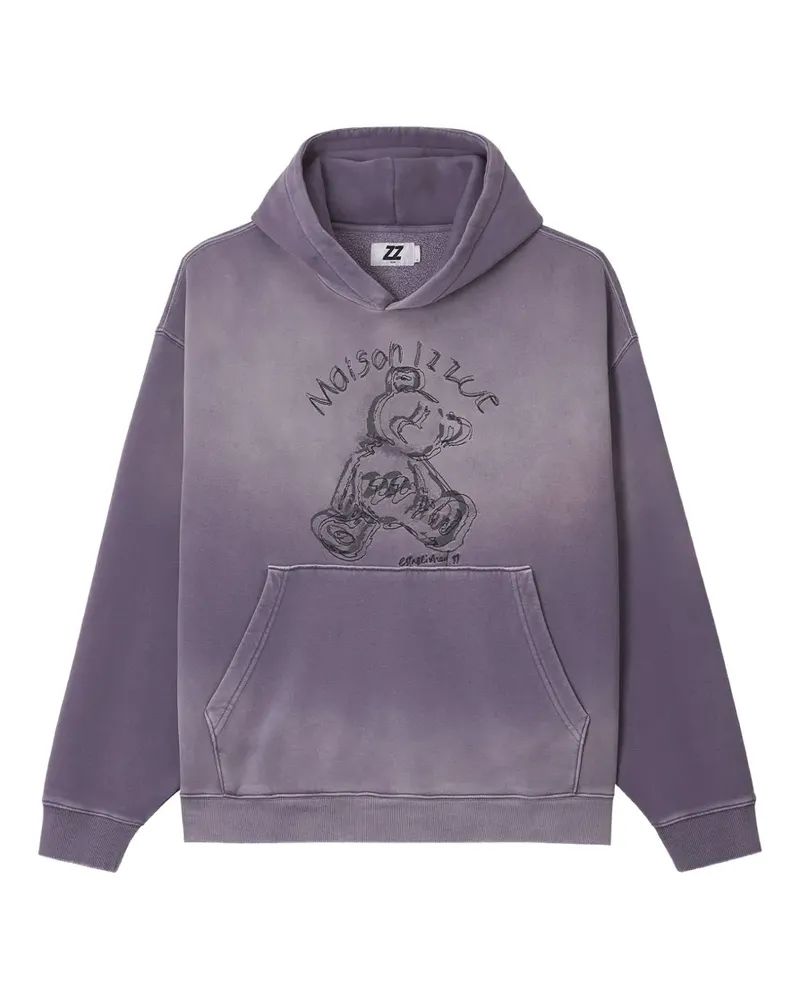 Izzue Hoodie mit grafischem Print - Violett Violett