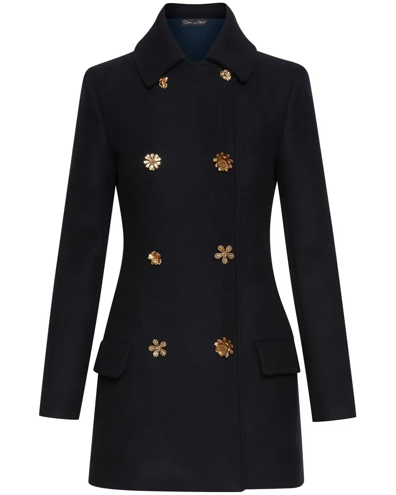 Oscar de la Renta Kleid mit Knöpfen - Blau Blau