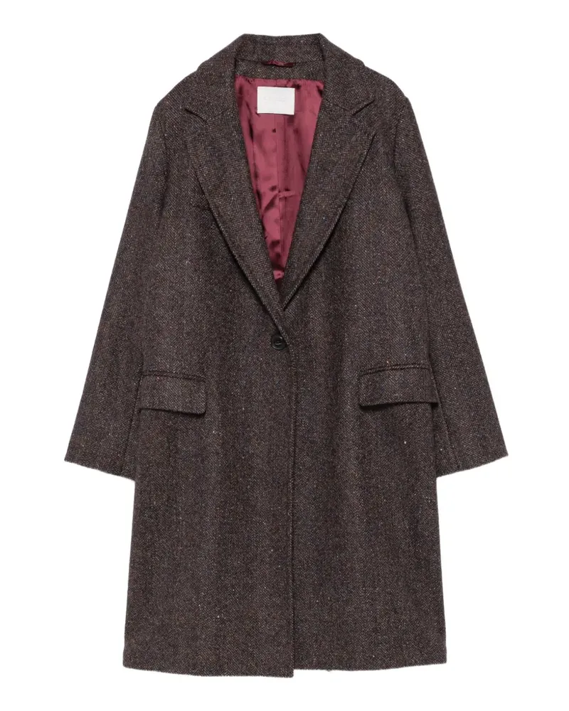 CIRCOLO 1901 herringbone-pattern wool coat - Braun Braun