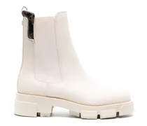 Stiefel mit Logo-Schild - Nude