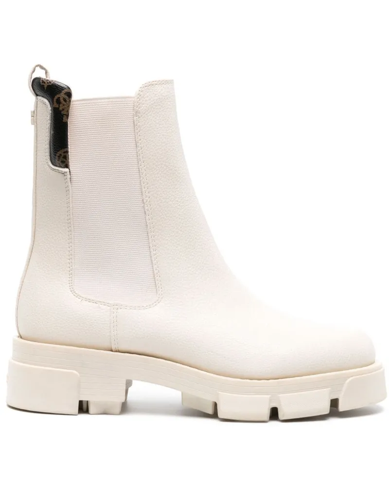 Guess Stiefel mit Logo-Schild - Nude Nude