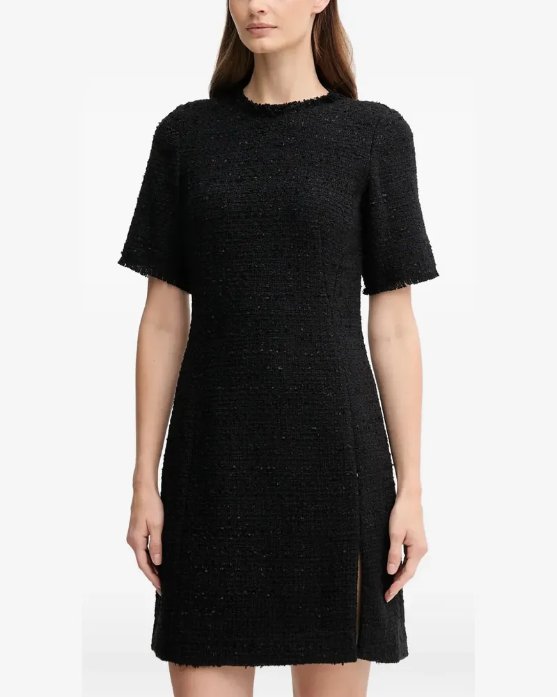 JOOP! Dari frayed-trim short-sleeve mini dress - Schwarz Schwarz