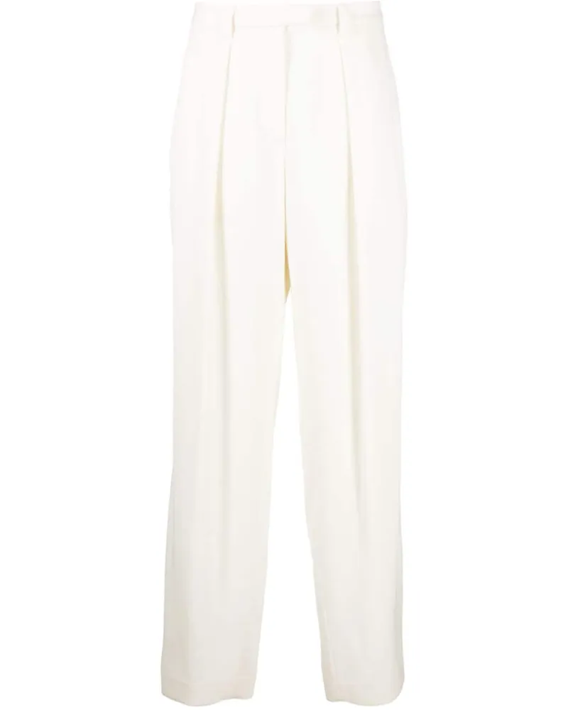 Brunello Cucinelli Klassische High-Waist-Hose - Weiß Weiß