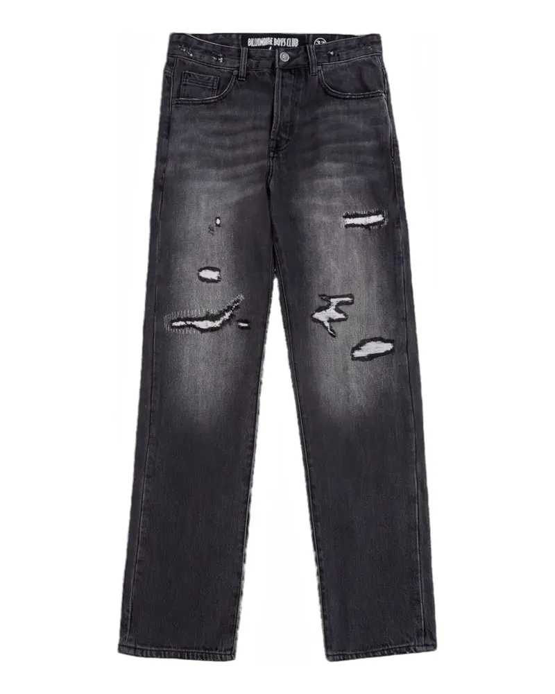 Billionaire Boys Club Jeans in Distressed-Optik - Schwarz Schwarz