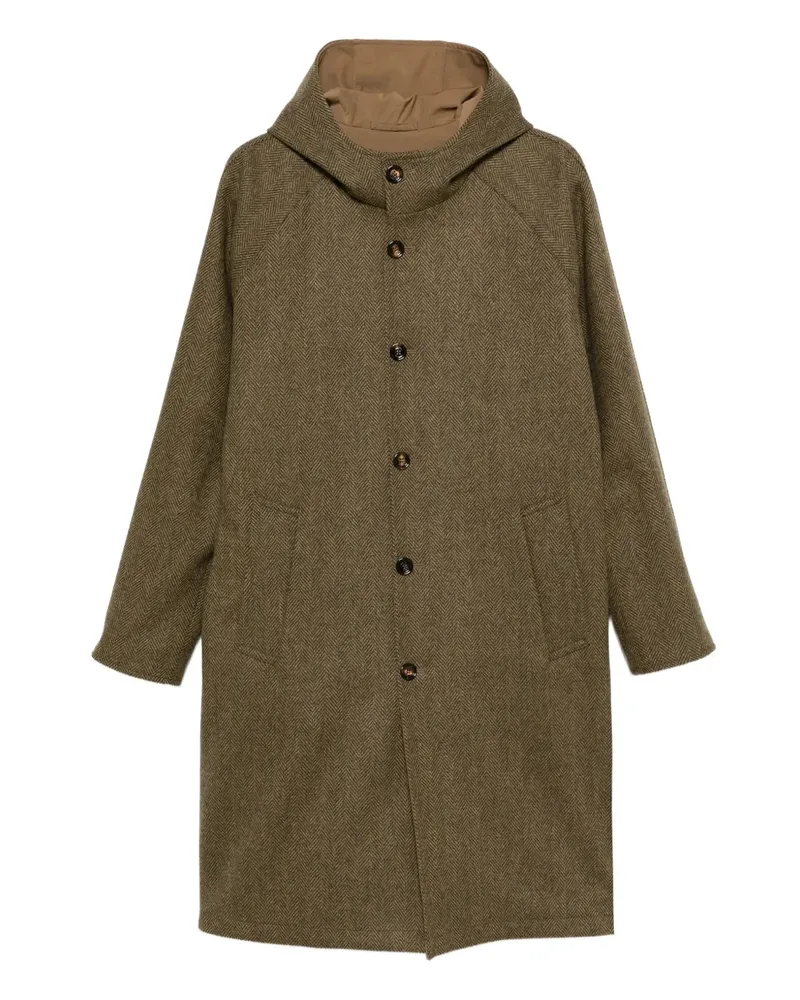 KIRED single-breasted hooded coat - Braun Braun