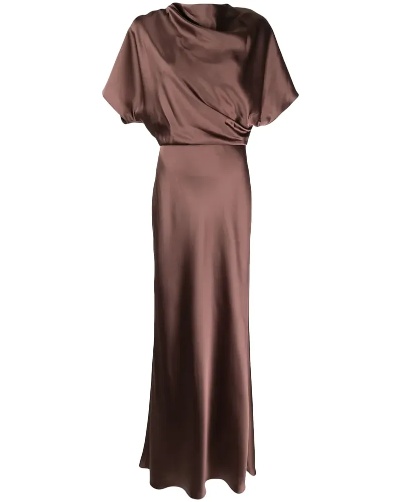 Amsale Drapiertes Abendkleid - Braun Braun