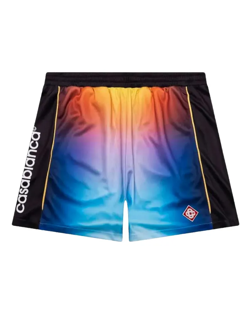 Casablanca Paris Fußballshorts mit Farbverlauf-Print - Schwarz Schwarz