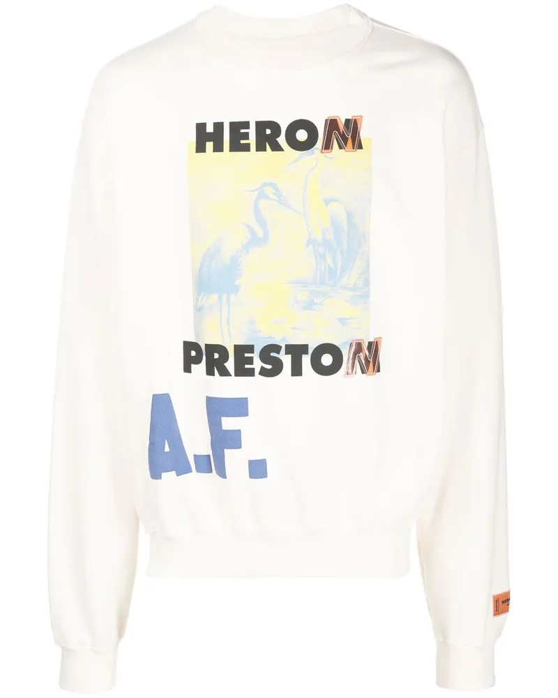 Heron Preston Sweatshirt mit Logo-Print Nude