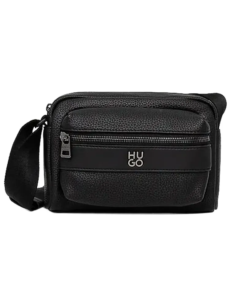 HUGO BOSS Quantic Schultertasche mit Logo-Schild - Schwarz Schwarz