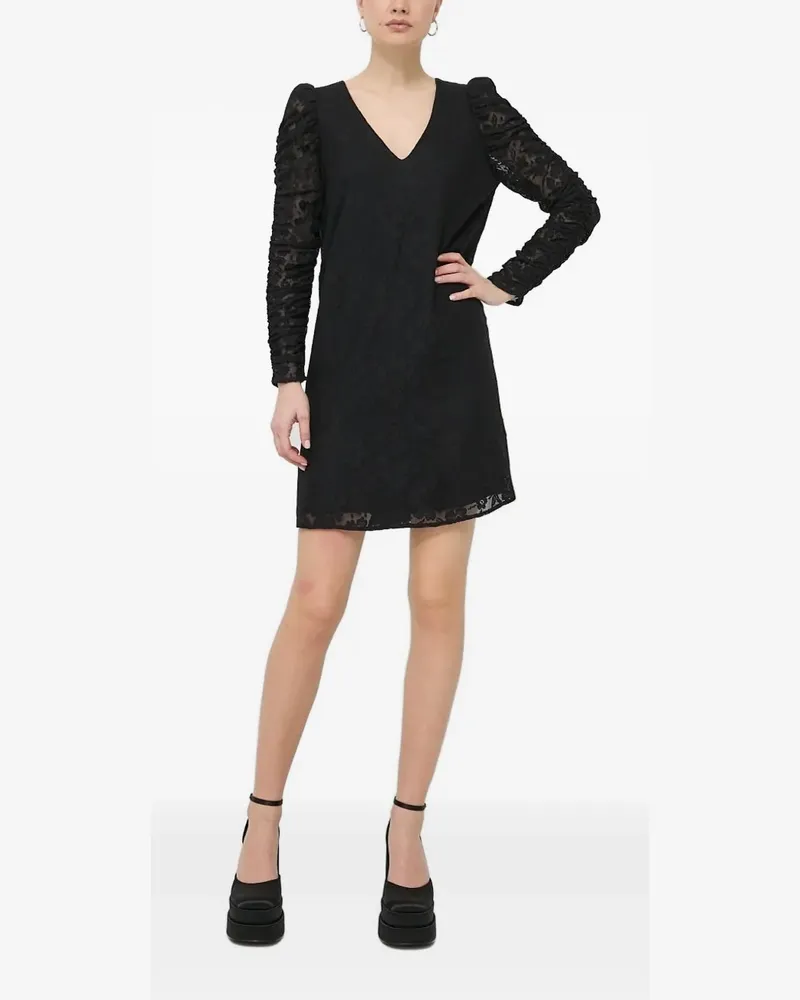Notes du Nord Langärmliges Spitzenkleid - Schwarz Schwarz
