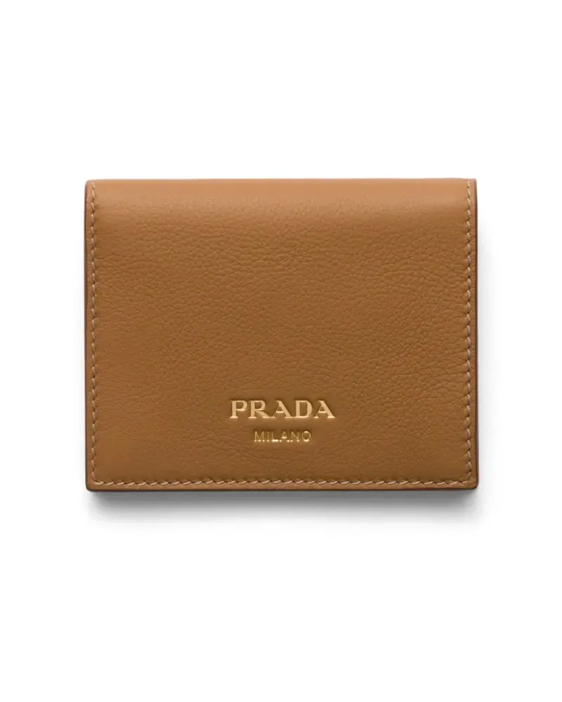 Prada Portemonnaie mit Logo-Prägung - Braun Braun