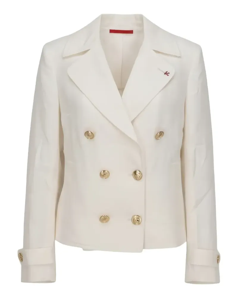 Isaia double-breasted blazer - Weiß Weiß