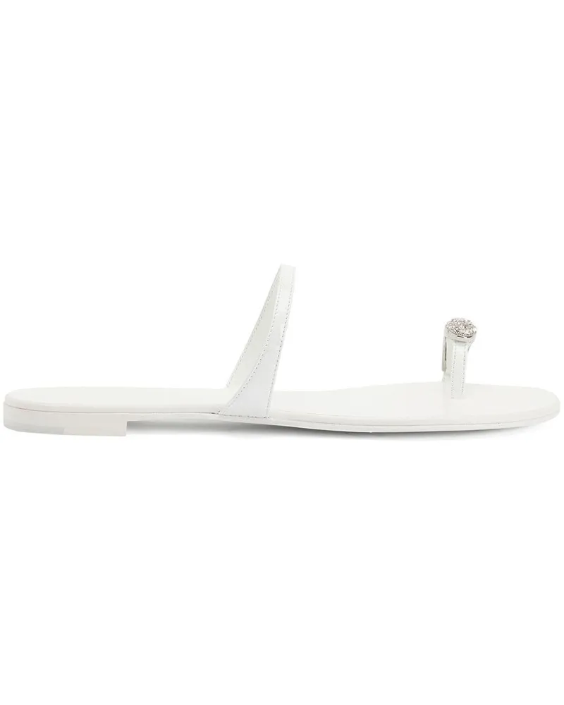 Giuseppe Zanotti Ring Sandalen mit Kristallen - Weiß Weiß