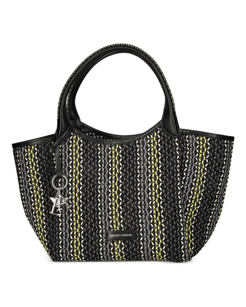 Emporio Armani Handtasche mit geometrischem Muster - Schwarz Schwarz