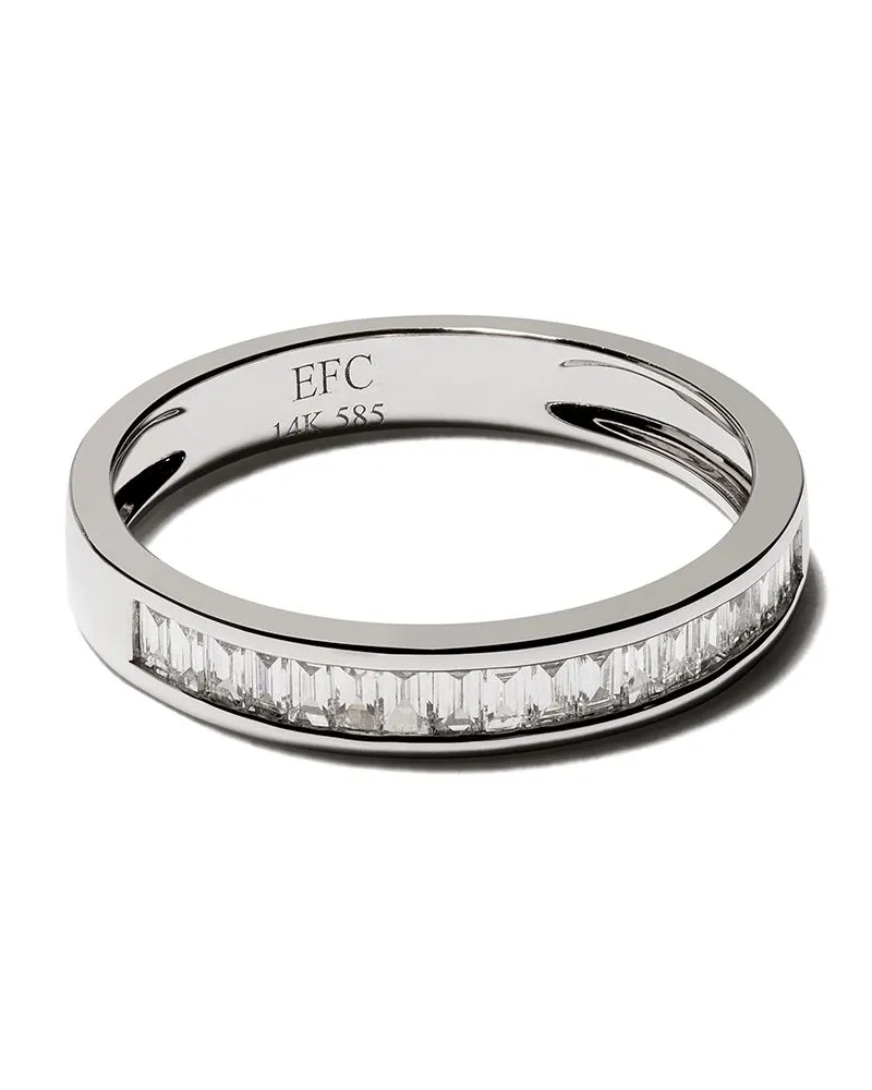 EF Collection 14kt Weißgoldring - Silber Silber