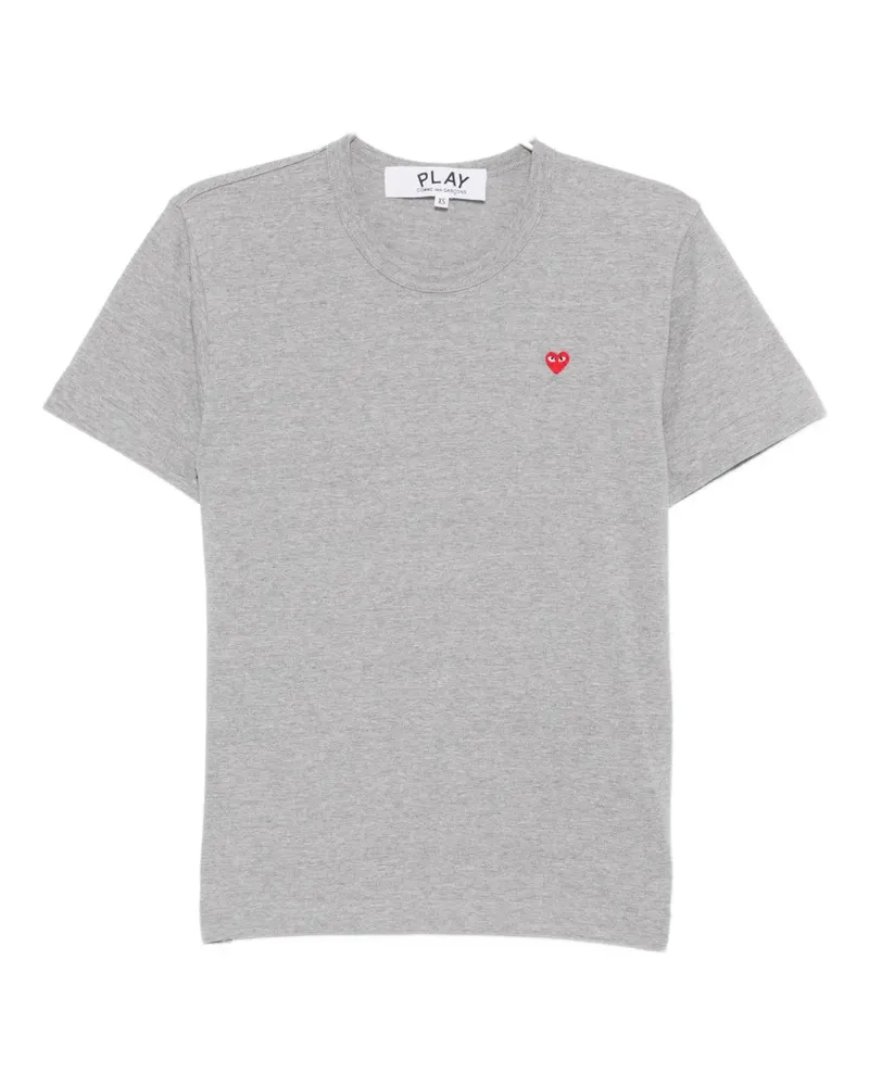 Comme des Garçons heart-embroidered T-shirt - Grau Grau