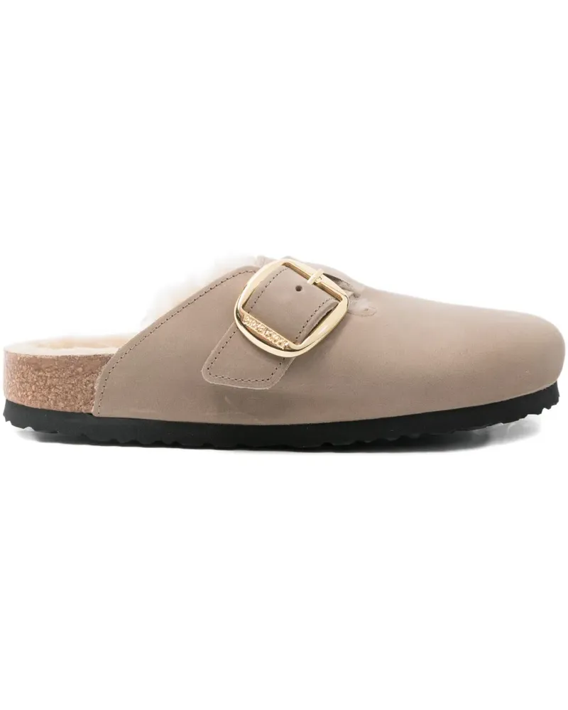 Birkenstock Boston big buckle mules - Nude Nude