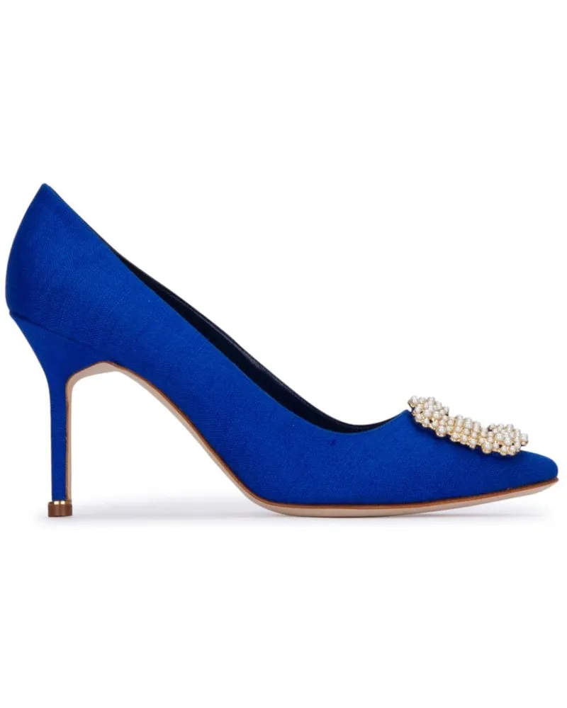 Manolo Blahnik Hangisi Pumps 105mm - Blau Blau
