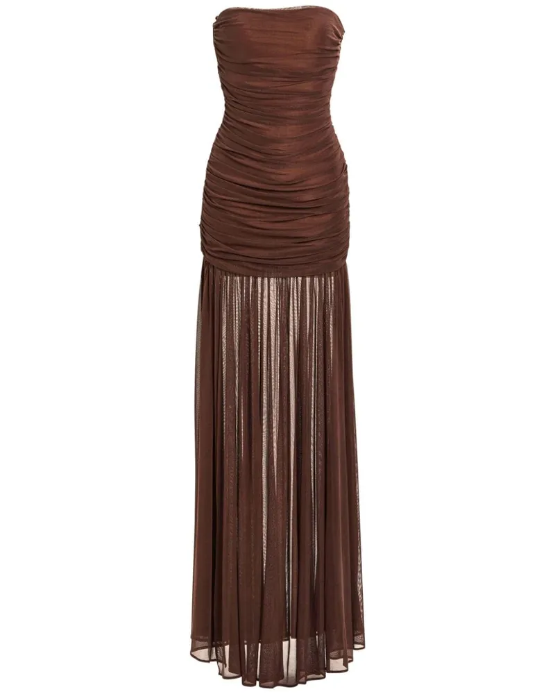 Retrofête Ärmelloses Adele Kleid - Braun Braun