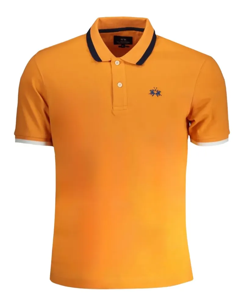 La Martina logo-embroidered polo shirt - Orange Orange