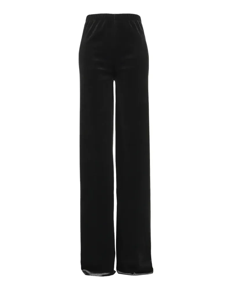 VETEMENTS velvet wide-leg trousers - Schwarz Schwarz