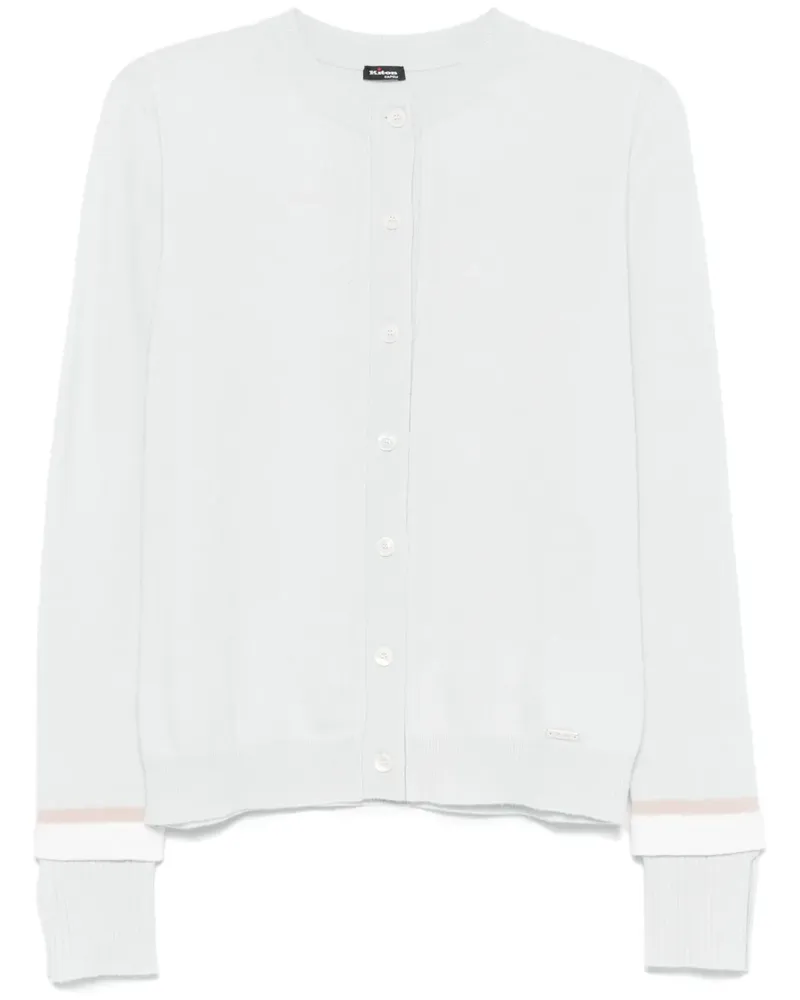 Kiton Cardigan mit Logo-Schild - Grün Grün