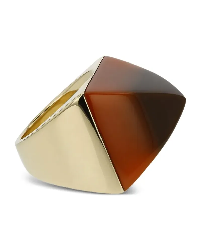 Mark Davis 18kt Kendall Gelbgoldring mit Bakelit Gold