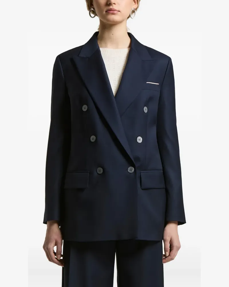 Peserico double-breasted blazer - Blau Blau