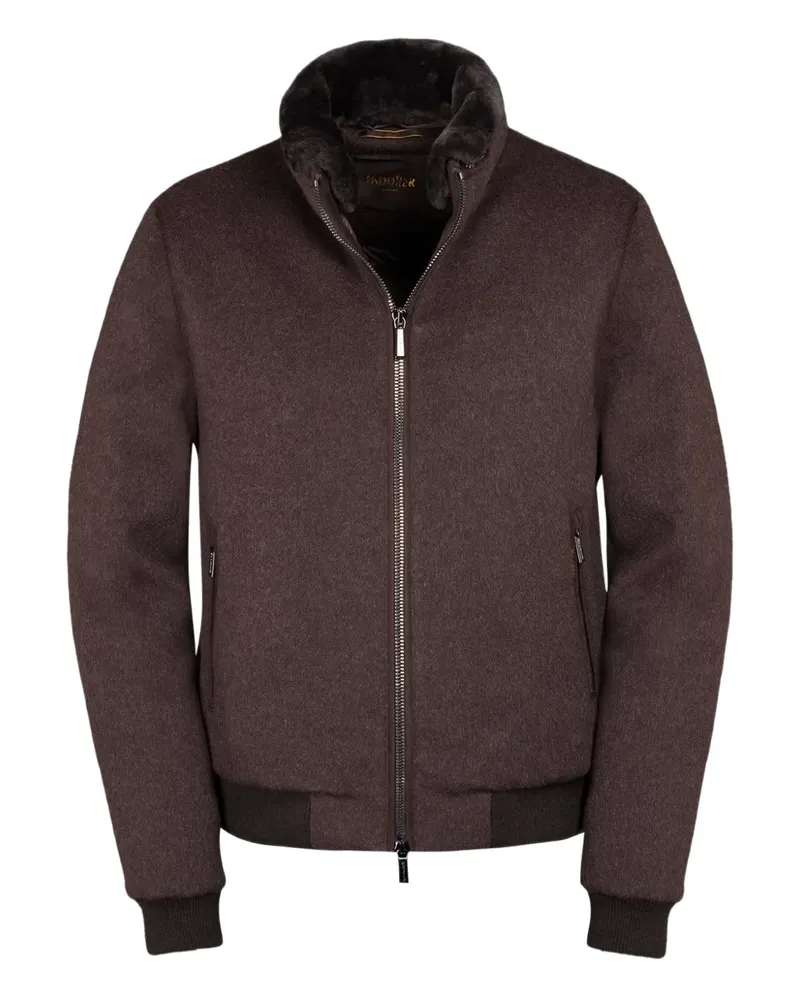 MOORER BELLATI-LE zip collar jacket - Braun Braun