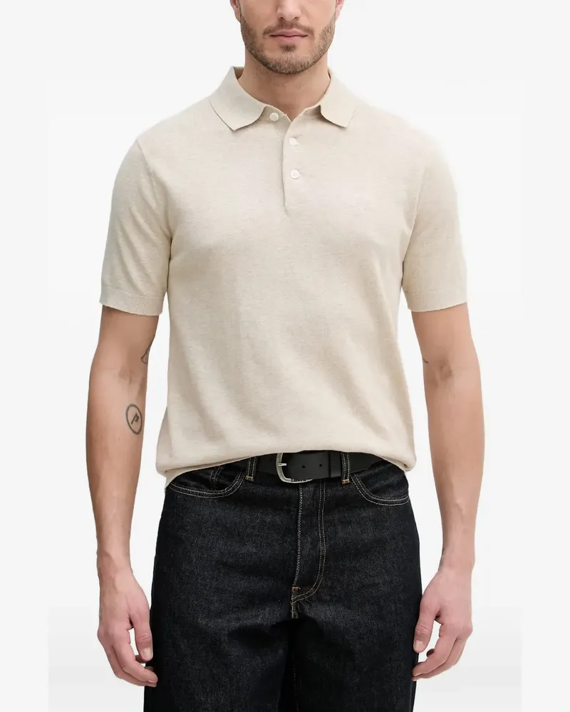 Barbour Sutton Poloshirt mit Logo-Stickerei - Nude Nude