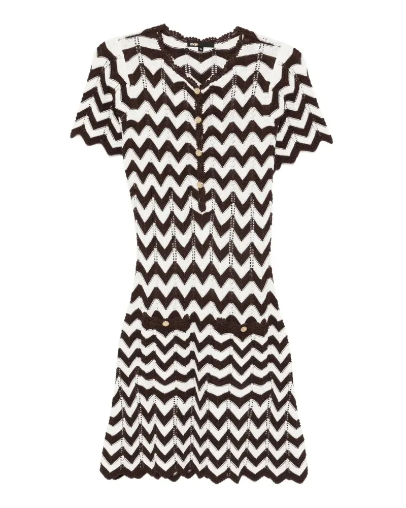 Maje Minikleid mit Knöpfen - Braun Braun