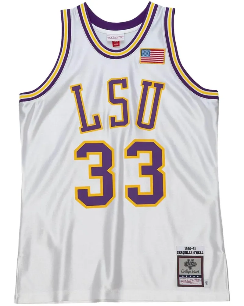 Mitchell & Ness LSU Tigers 1990 Shaquille O'Neal NCAA Trikot - Weiß Weiß