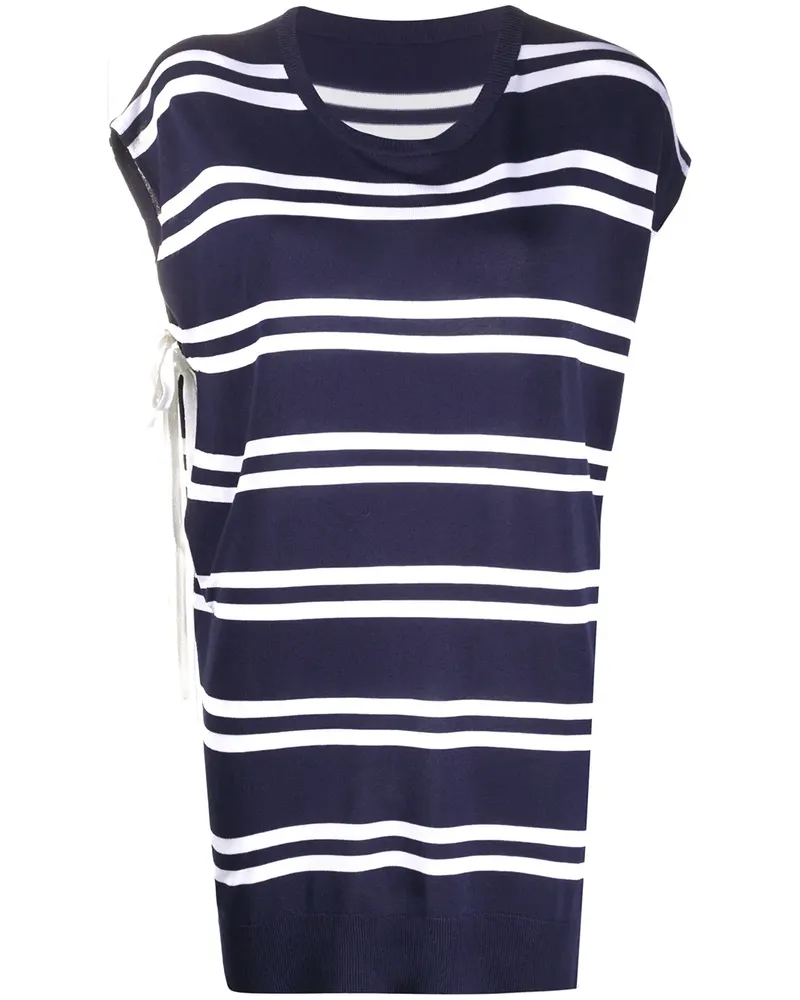 Maison Margiela Gestreiftes T-Shirt - Blau Blau