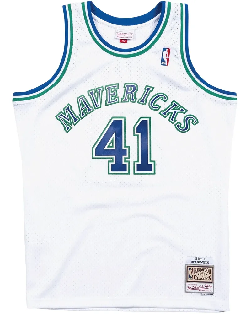 Mitchell & Ness NBA "Mavericks 1998 Dirk Nowitzki" Trikot - Weiß Weiß