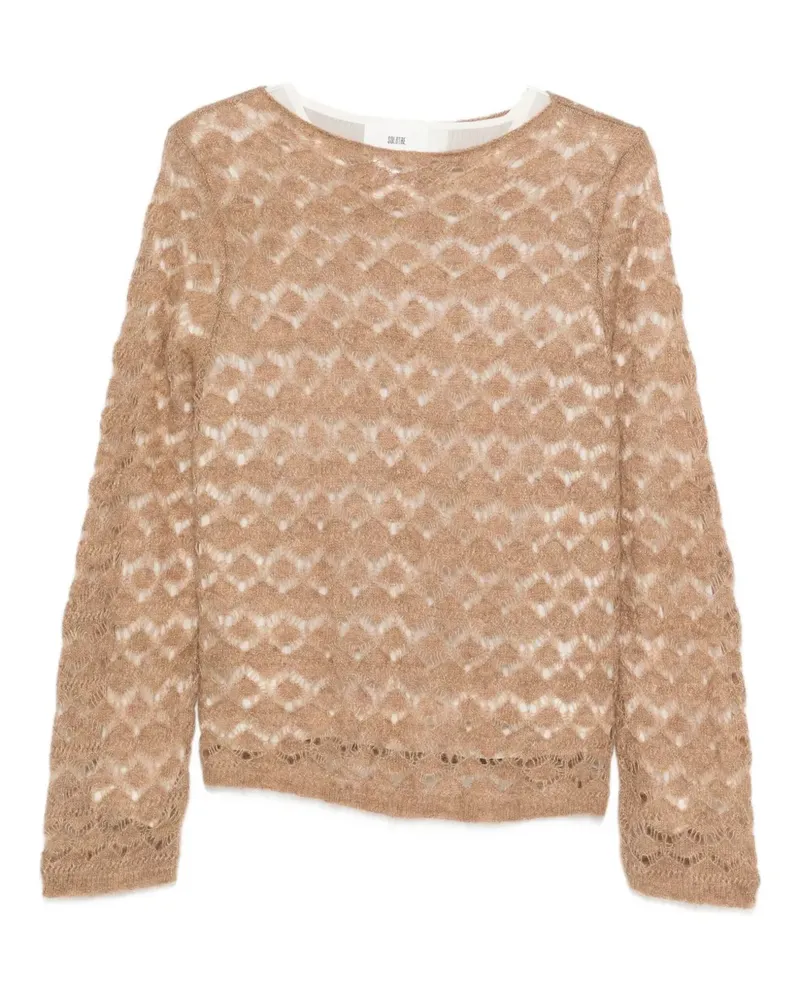 SOLOTRE open-knit sweater - Braun Braun