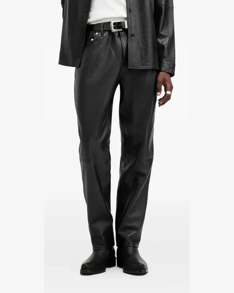 AllSaints Lynch Hose mit Ledereinsatz - Schwarz Schwarz