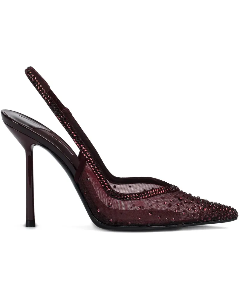 Le Silla Nicole Slingback-Pumps mit Kristallen 100mm - Rot Rot