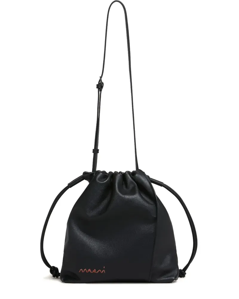 Marni Schultertasche aus Leder - Schwarz Schwarz