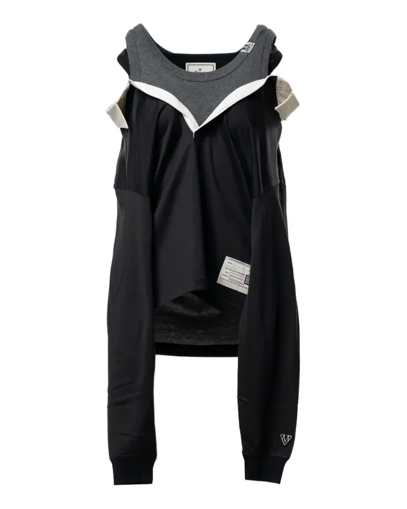 MIHARAYASUHIRO triple-layered rugby shirt - Schwarz Schwarz