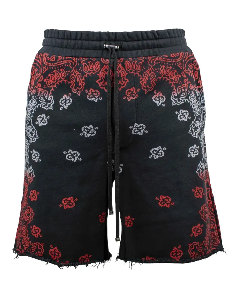 Amiri Joggingshorts mit Bandana-Print - Schwarz Schwarz