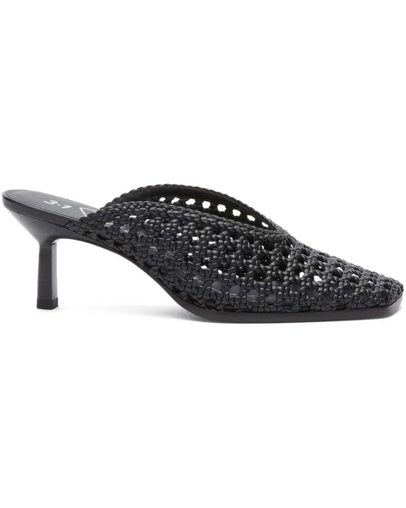 3.1 phillip lim Makramee-Mules 68mm - Schwarz Schwarz