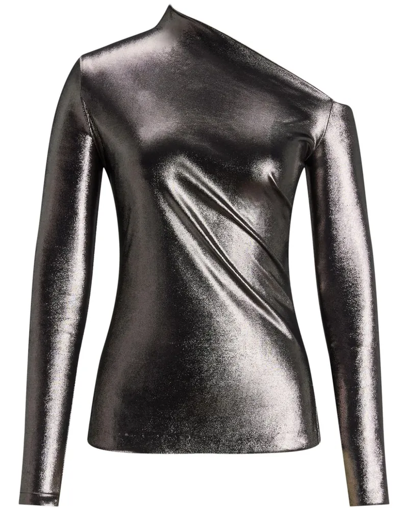 Ralph Lauren Schulterfreies Oberteil mit Glanzoptik - Silber Silber